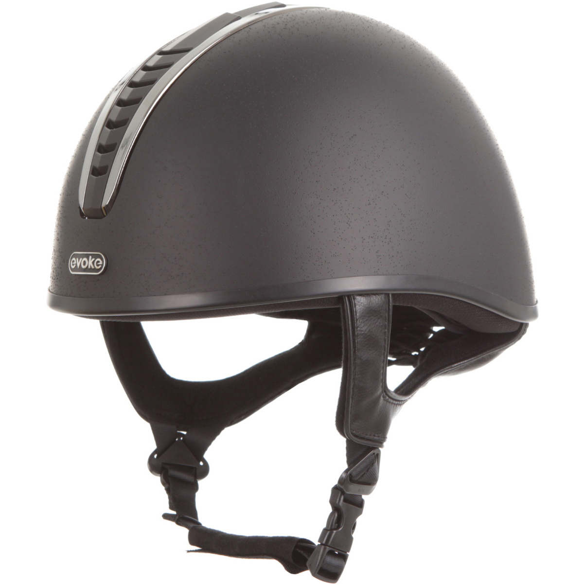 Evoke Unisex Orion Jockey Skull Riding Hat & Liner 200422004 - / / Gunmetal Black Black
